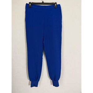 Express Womens Royal Blue Jogger Pants Elastic Waist Ribbed Cuff Small